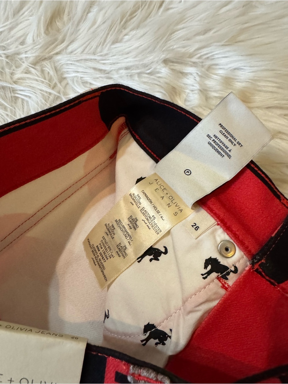 Alice + Olivia x Bronco New SB Bell Denim Jeans 66 Photographic Size 26 - Picture 6 of 8